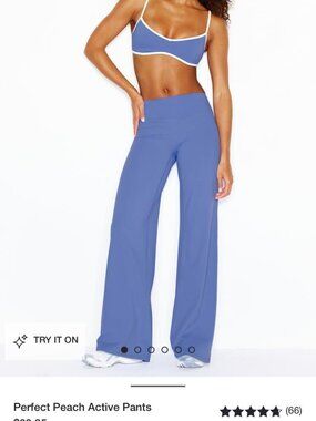 Garage Perfect Peach Active Pants, Small, Blue Blush